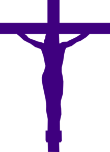Jesus Christ On Cross Purple Clip Art - vector clip ...