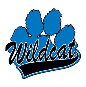 Blue Wildcat Paw Print