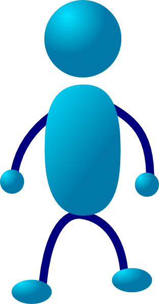 Standing Stick Man clip art - vector clip art online, royalty free ...