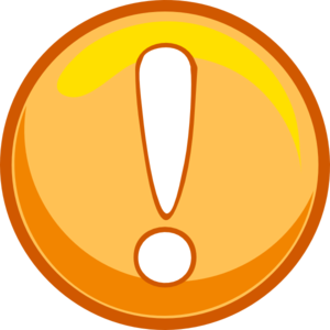 Orange Caution Icon clip art - vector clip art online, royalty ...