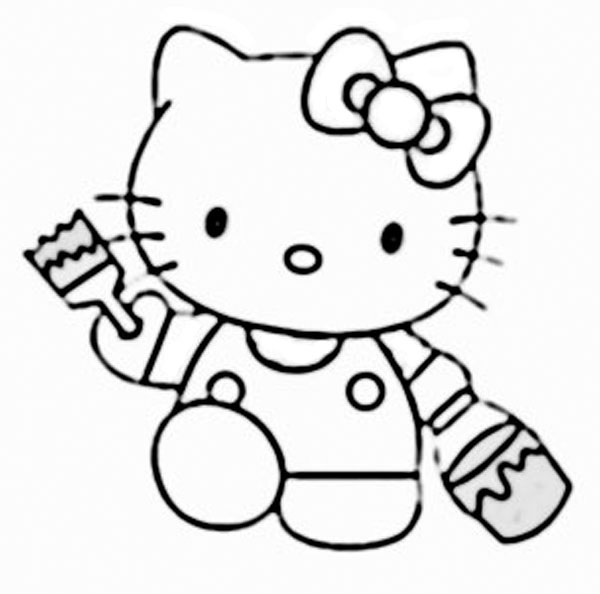 gambar hello kitty Colouring Pages