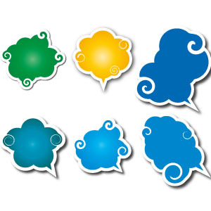 Free Vector Art &amp; Graphics :: Speech Clouds Vector Set