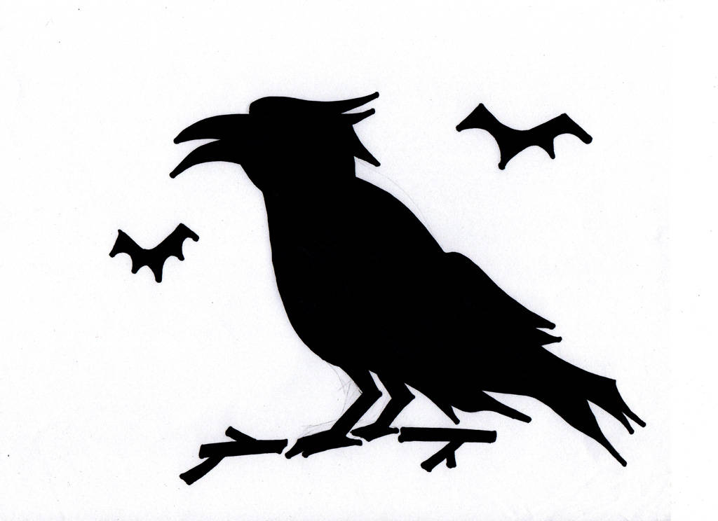 Raven Pumpkin Template - Free Pumpkin Carving Template
