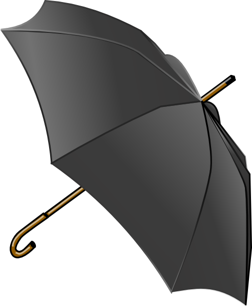 Black Umbrella clip art Free Vector