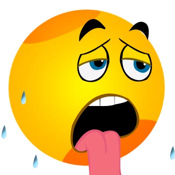 Tired Smiley Face, Emoticon | Teach Feelings and Emotions to Kids