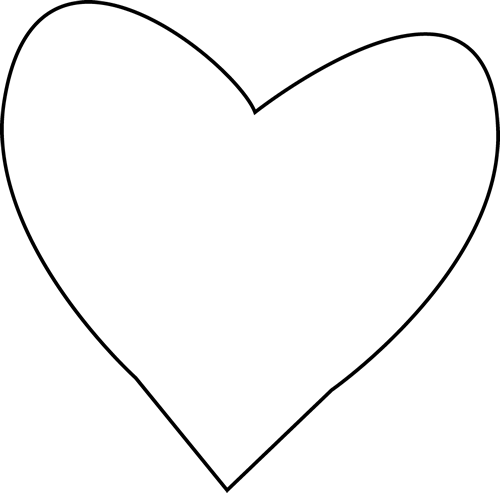 Heart Outline Clipart Black And White - Free ...