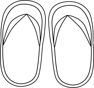 Flip Flops Clipart Black And White - Free Clipart ...