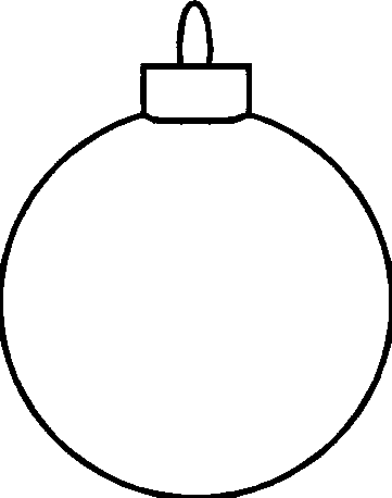 Christmas Ornament Outline Clipart