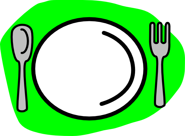 Clip Art Fork Knife Plate Clipart