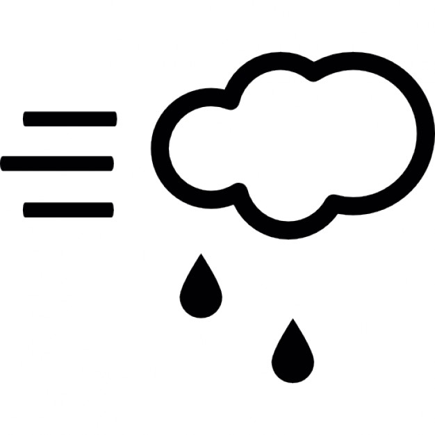 Windy and rainy weather pronostic symbol Icons | Free Download