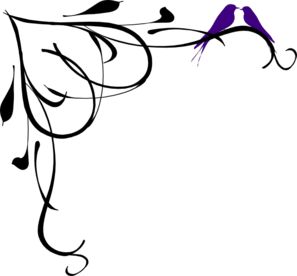 Clip Art Purple Love Birds Clipart