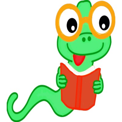 Cute Bookworm Clipart