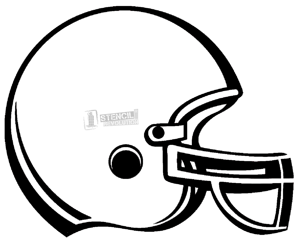 Football Helmet Stencils on Stencil Revolution