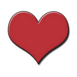 Free Clipart Picture of a Playing Card Symbol - Red Heart - Polyvore