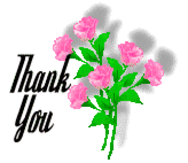 Clip art thank you flowers