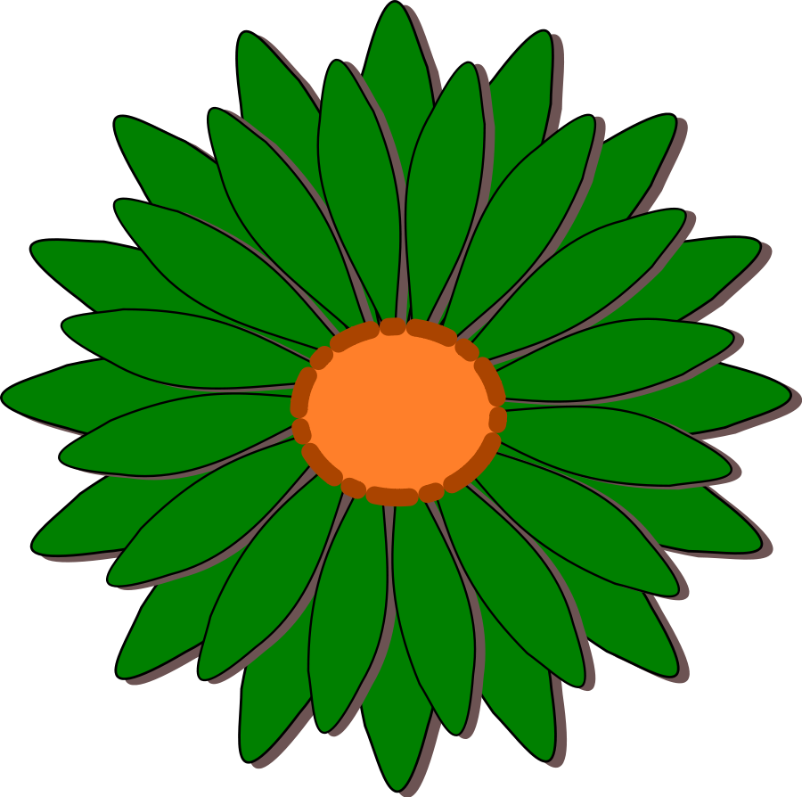 Green Flower Clip Art – Clipart Free Download