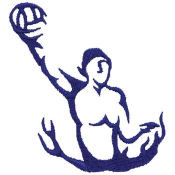 Outlines(Dakota Collectibles) Embroidery Design: Water Polo Player ...