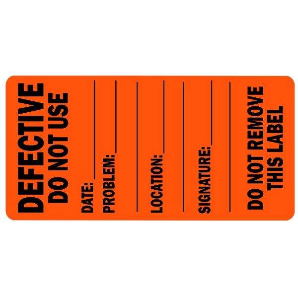 Defective Do Not Use&#39; Healthcare Labels - Free Shipping