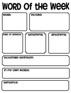 Create?Teach?Share: Word of the Week Freebie
