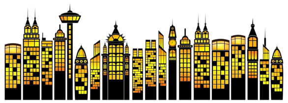 Public Domain Clip Art Image | Illustration of skyscrapers | ID ...