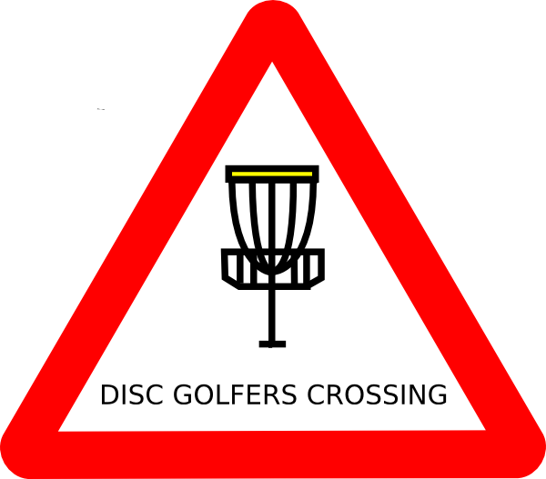 Mat Cutler Disc Golf Roadsign clip art Free Vector