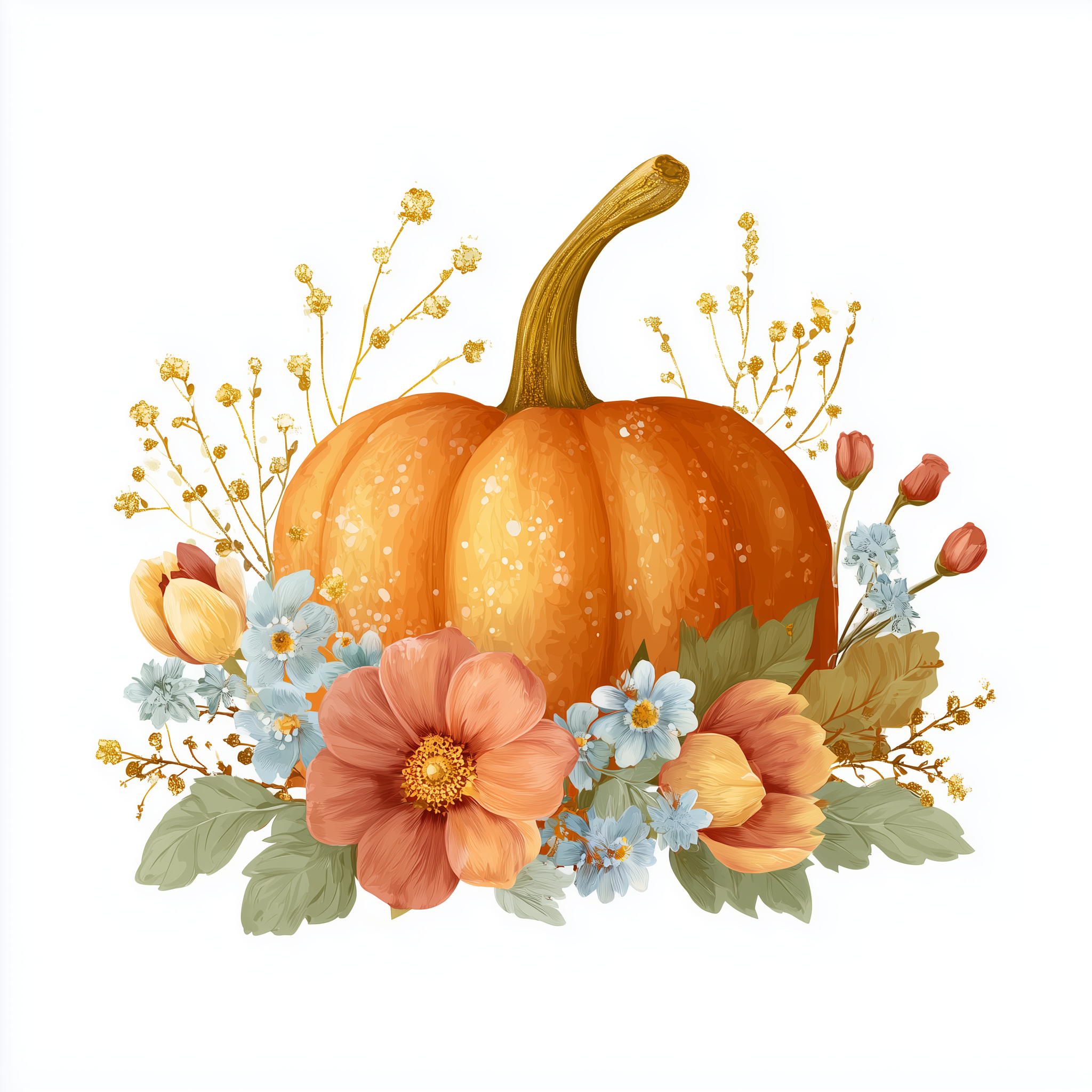 Floral Pumpkin Arrangement