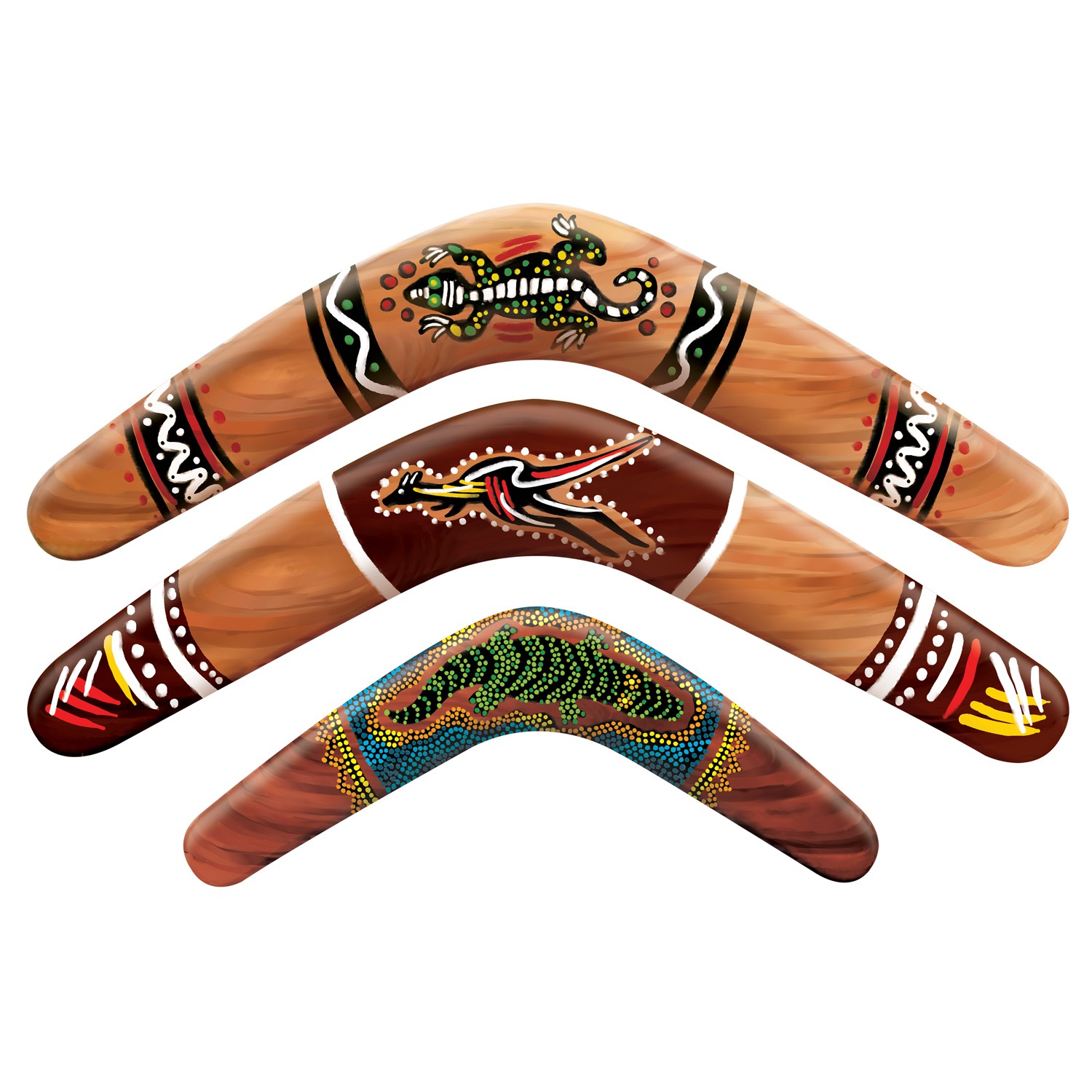 Australia Boomerang 43cm utouts 3pk Party Decorations - ClipArt ...