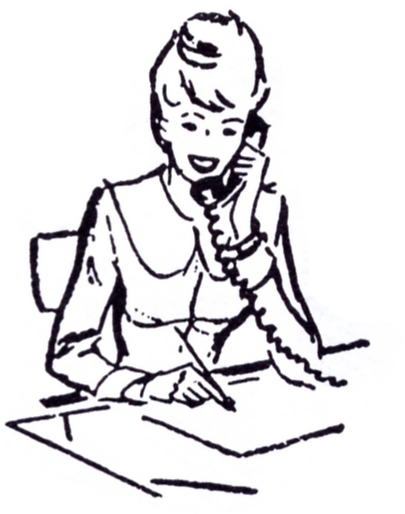Secretary clipart black and white