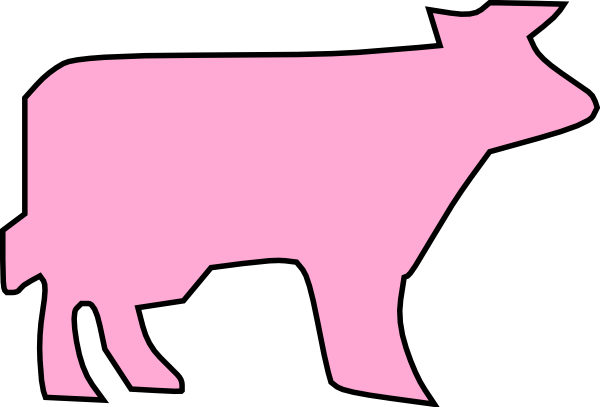 Cow Outline Clip Art - vector clip art online ...