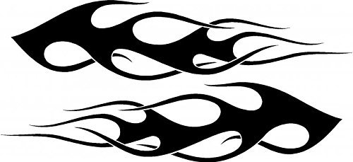 Enchantingly Elegant 45" Long Flames Graphics Stripes Vinyl Decal ...
