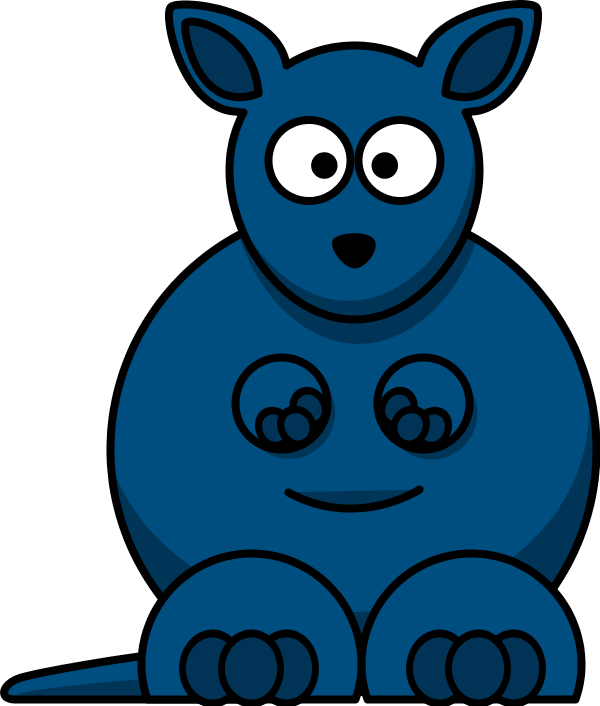 Cartoon kangaroo - vector Clip Art