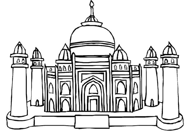 Mughal Emperor Shah Jahan of the Taj Mahal Coloring Page - NetArt