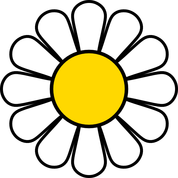 Daisy Clipart Black And White - Tumundografico