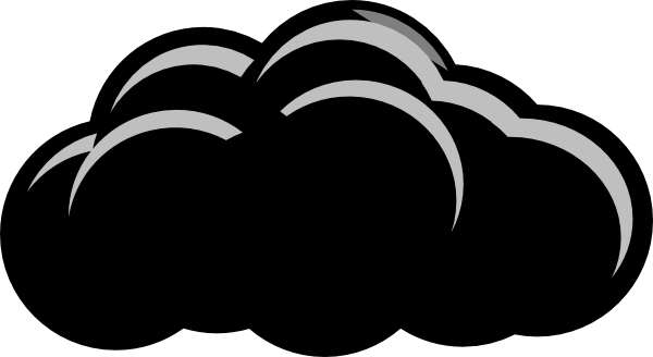 Light Grey Thunder Cloud Clip Art - vector clip art ...