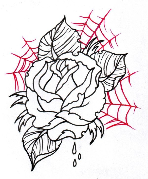 Best Photos of Traditional Rose Outline Sketch - Rose Drawing ...