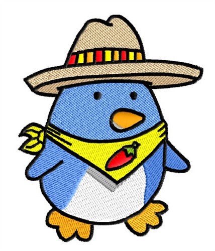 Vegetables(King Graphics) Embroidery Design: Penguin & Sombrero ...