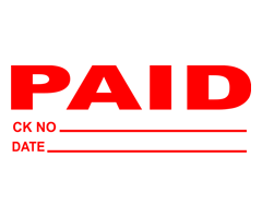 Paid Stamp Stamper Self-Inking Rubber Stamps - CustomStamps.com