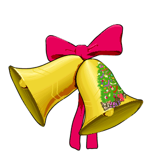 Animation - Christmas tree reflected on bell