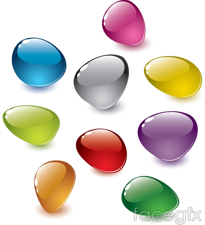 Brilliant pebbles vector graphic design | Free download