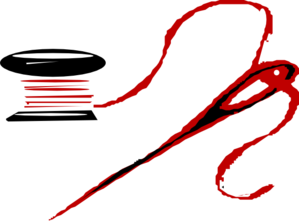 Sewing needle and thread clip art