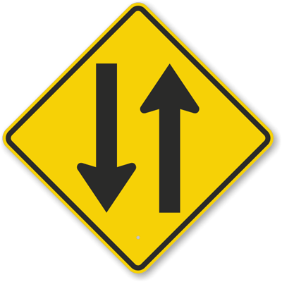 Two Way Traffic Signs | Divided Highway