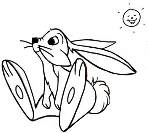 How to Draw Cartoon Bunny Rabbits and Hares with Simple Step by ...