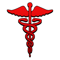 Caduceus symbol red clipart image - ipharmd.net