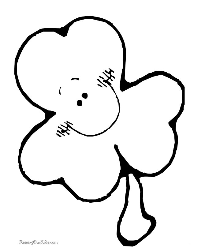 shamrock coloring page