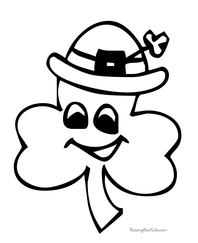 Preschool Shamrock Coloring Page - 002