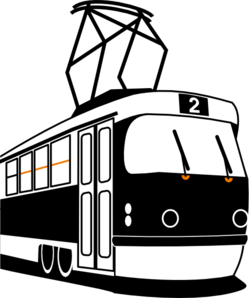 Trolley Black Clip Art - vector clip art online ...