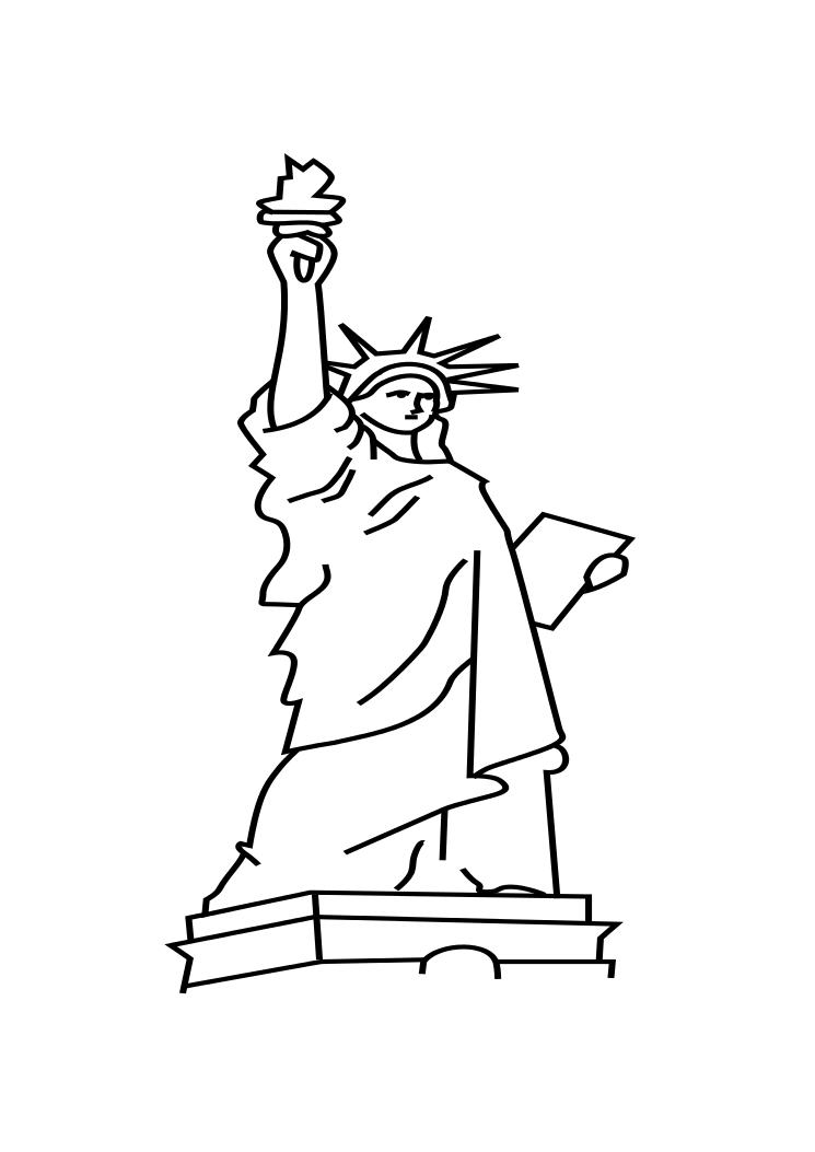 Free Printable Statue of Liberty Coloring Pages For Kids