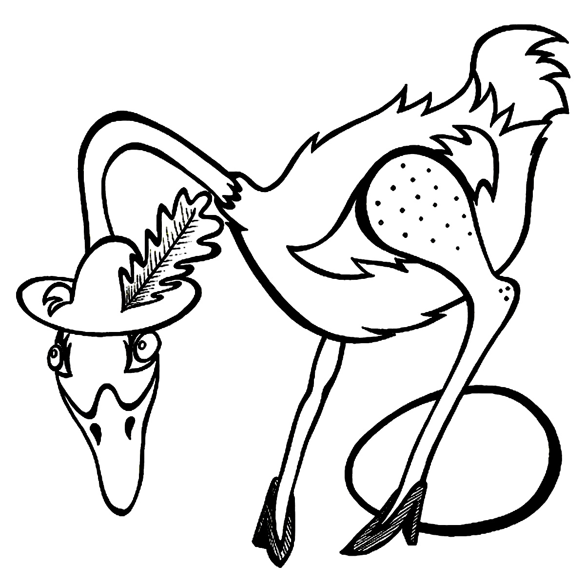 Free Printable Ostrich Coloring Pages For Kids