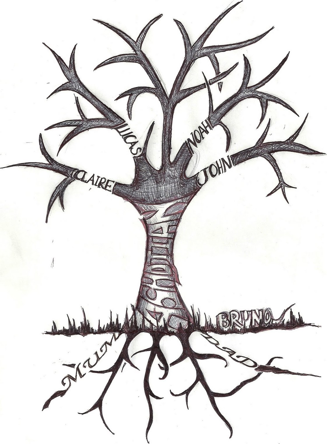 Tree Drawings With Roots Clipart - Free to use Clip Art Resource