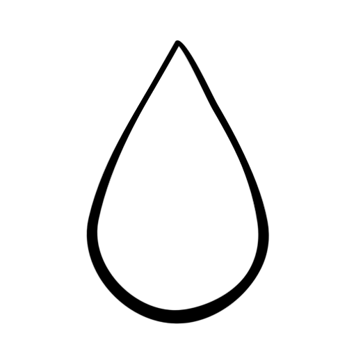 Rain drop clipart black and white